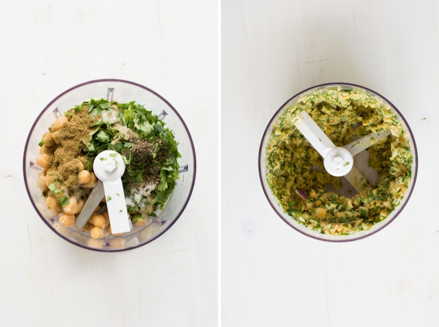 Easy, homemade falafel, stuffed into the most delicious burgers you'll ever have. Healthy, vegetarian and so easy, you can have it on the table in under 40 minutes! From Lauren Caris Cooks