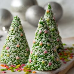 These easy Rice Krispie Christmas Trees are such a fun activity to do with kids this year! Give these as gifts or eat them to yourself, with only 3 ingredients, these could not be easier!
