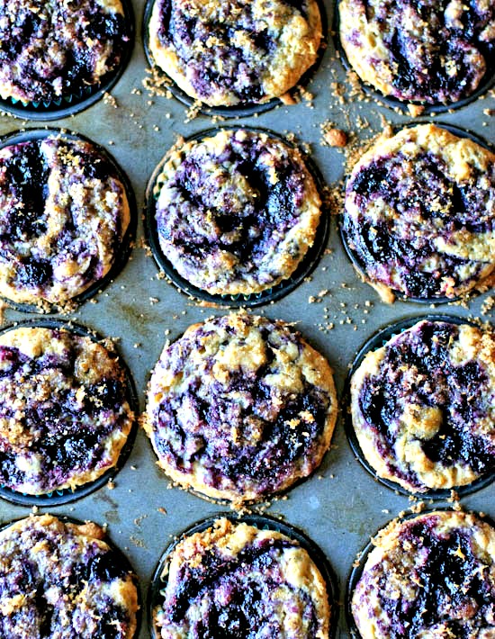 blueberry swirl muffins | healthy green kitchen