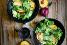 Summer Nectarine Salad with Dill Vinaigrette and avocado