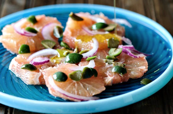 pink grapefruit olive salad